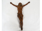 Grand Christ vivant crucifix buis sculpté Corpus Christi 47cm fin XVIIIème