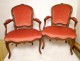 Pair of Louis XV armchairs stamped eighteenth