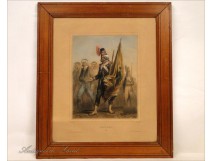 Soldier lithography Prosonniers Netherlands 19th 1795