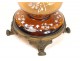 Pair of enamelled glass vases and bronze mount, Napoleon III nineteenth
