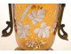 Pair of enamelled glass vases and bronze mount, Napoleon III nineteenth