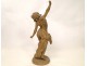 Terracotta sculpture, Young naked woman or nymph, signed Ch.Lévy, Art Nouveau, nineteenth