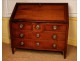 Office Scriban solid mahogany furniture, port, eighteenth