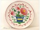 Faience plate Flowers The 18th Islettes Cart