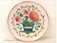 Faience plate Flowers The 18th Islettes Cart