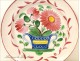 Faience plate Flowers The 18th Islettes Cart