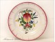 Faience plate Flowers Bouquet Islettes The 18th