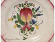 Faience plate Flowers Bouquet Islettes The 18th