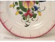 Faience plate Flowers Bouquet Islettes The 18th