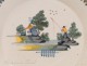 Earthenware plate Nevers 18th Character Fisherman