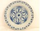 Blue Delft Plate Earthenware 18th Rose Flowers