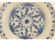 Blue Delft Plate Earthenware 18th Rose Flowers