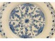 Blue Delft Plate Earthenware 18th Rose Flowers