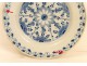 Blue Delft Plate Earthenware 18th Rose Flowers