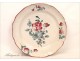 Faience plate Flowers Bouquet Strasbourg 18th