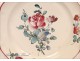 Faience plate Flowers Bouquet Strasbourg 18th