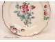 Faience plate Flowers Bouquet Strasbourg 18th