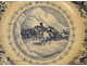 3 Plates Porcelain Montereau Lebeuf 19th Characters