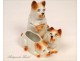 Mustard Salt cellar Germany 19th Porcelain Dogs