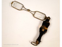 Face eyeglass Hand NAPIII 19th Golden Brass