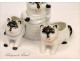 Mustard Salt cellar Porcelain Cats 19th