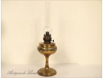 Oil lamp Copper Art Nouveau 19th