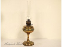 Oil lamp Copper Art Nouveau 19th