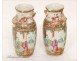 Pair of Porcelain Vases 19th Canton NAPIII