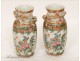 Pair of Porcelain Vases 19th Canton NAPIII