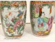 Pair of Porcelain Vases 19th Canton NAPIII