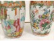 Pair of Porcelain Vases 19th Canton NAPIII