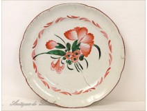 Strasbourg Faience Plate Flower Bouquet 18th