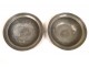 Tin Plates Bowls Pair Louis XV 18th Punches