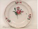 Earthenware plate of St. Clement&#39;s 18th Islettes Flowers