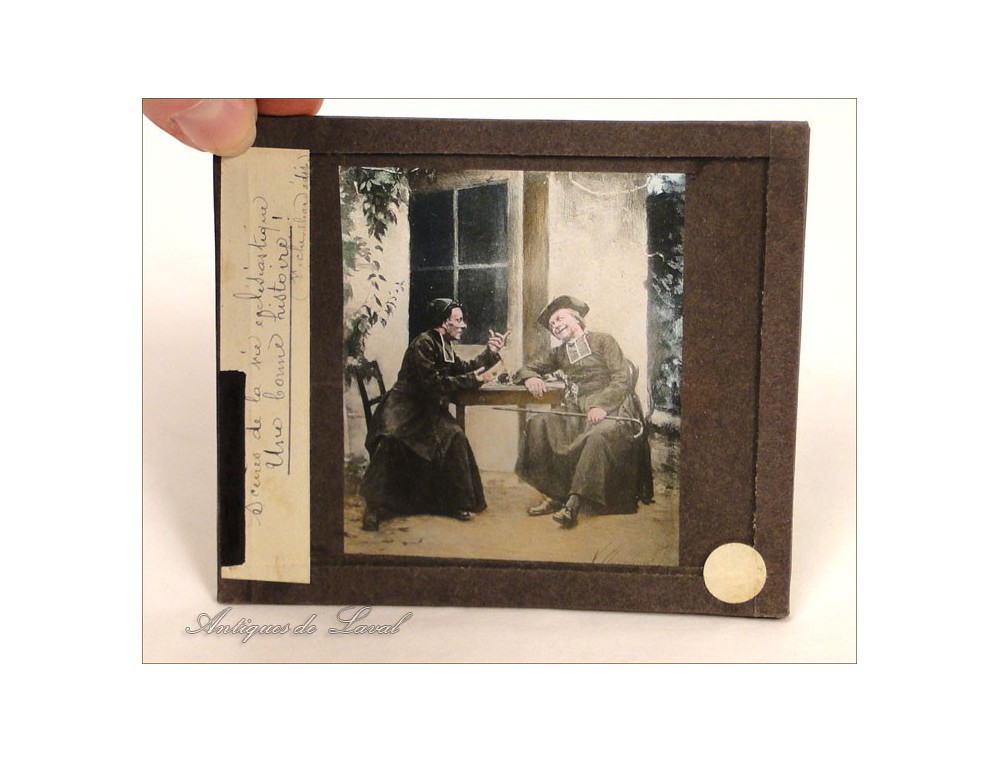 12 Plaques De Verre Pour Lanterne Magique – Scènes Enfantines Et Amusantes – Vintage France