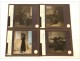 4 Plates Glasses Scenes Comedy Magic Lantern Pastors 19th