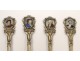 4 Sterling Silver Spoons Wagner Beethoven Strauss Austria Haydn 20th