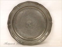 Flat Pewter Louis XV 19th