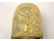 Shuttle gilt brass, decorated with the Virgin, Angels and Birds nineteenth