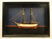 Diorama Model Sailboat Boat Mats Two 20th