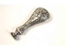 Seal Seal Sterling Silver Art Nouveau Flowers Foliage 19th