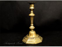 Louis XIV candlestick 17th Golden Bronze