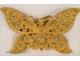 Belt Buckle Brass Golden Butterfly Art Nouveau 19th