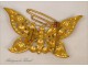 Belt Buckle Brass Golden Butterfly Art Nouveau 19th