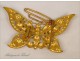 Belt Buckle Brass Golden Butterfly Art Nouveau 19th