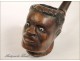 Bruyere Pipe Carved Head Black Man 20th Mokin