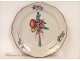 Faience Plate St. Clement Bouquet Flowers 18th
