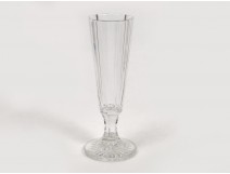 Foot Flute Champagne Glass Crystal Cut France 19th