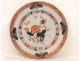 Porcelain dish Compagnie des Indes Butterflies Flowers Gilding 18th