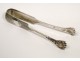 Sugar Tongs Sterling Silver Lion Minerva Flowers NAPIII 19th